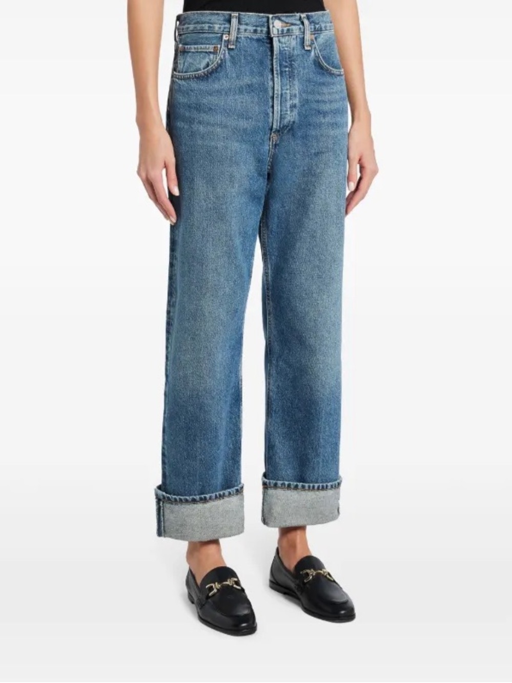 AGOLDE Fran Low Slung Easy Straight Jeans Size 24 - Picture 1 of 4